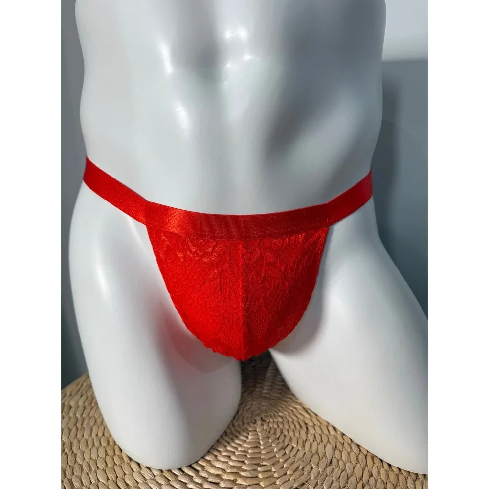 Cosabella‎ Never Say Never Men's Italian Lace Thong Sicilian Orange Size L